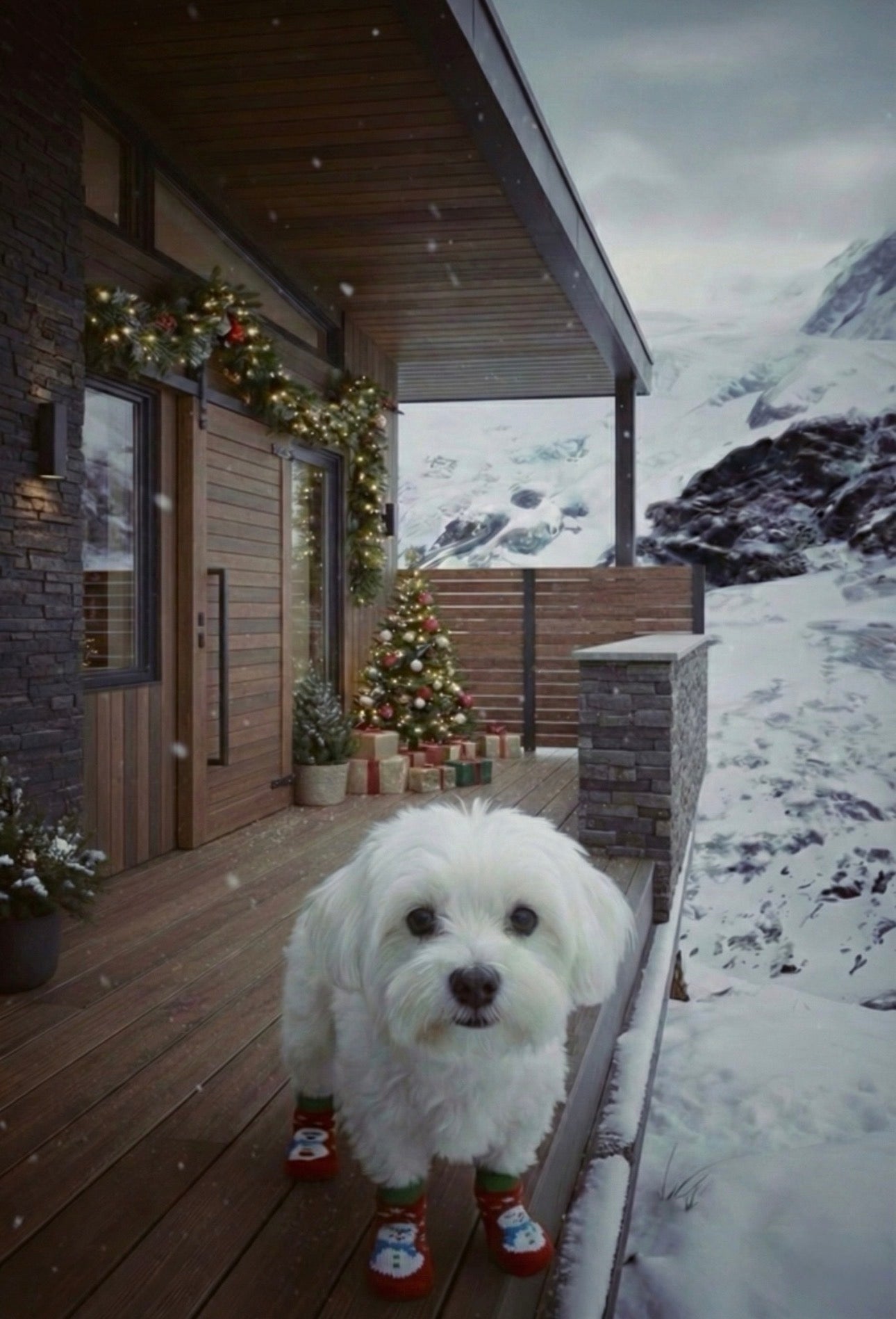 Non-Slip Christmas Dog Socks – Warm, Safe & Adorable