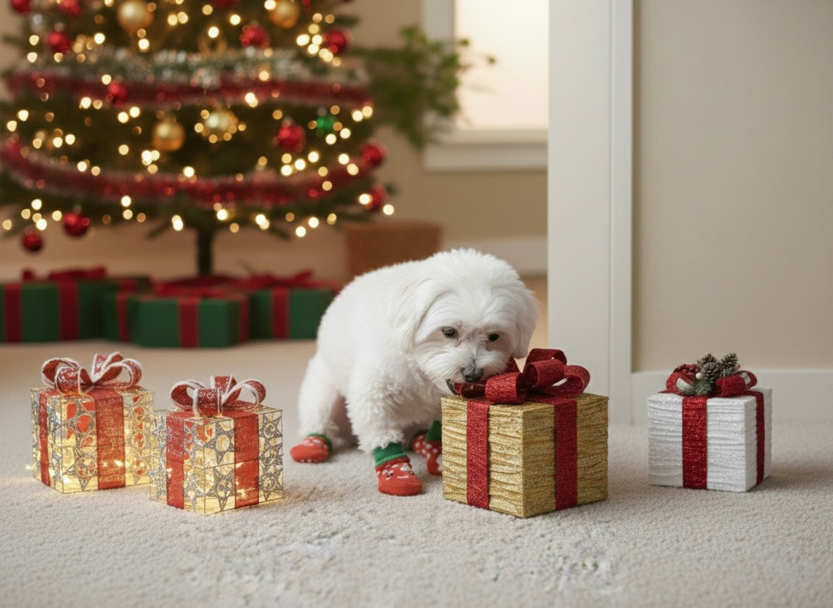 Set of 3 Illuminated-Style Iron Holiday Gift Boxes – Rustic & Elegant Decor