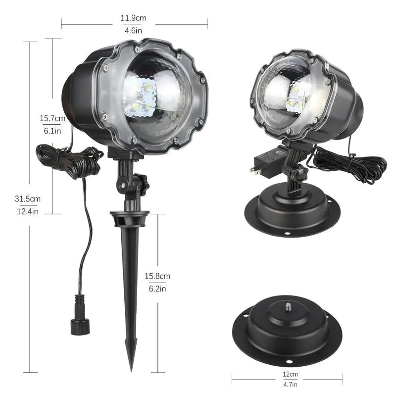 Magical LED Snowfall Projector – Indoor/Outdoor Snowflake Light (With Remote & Timer)